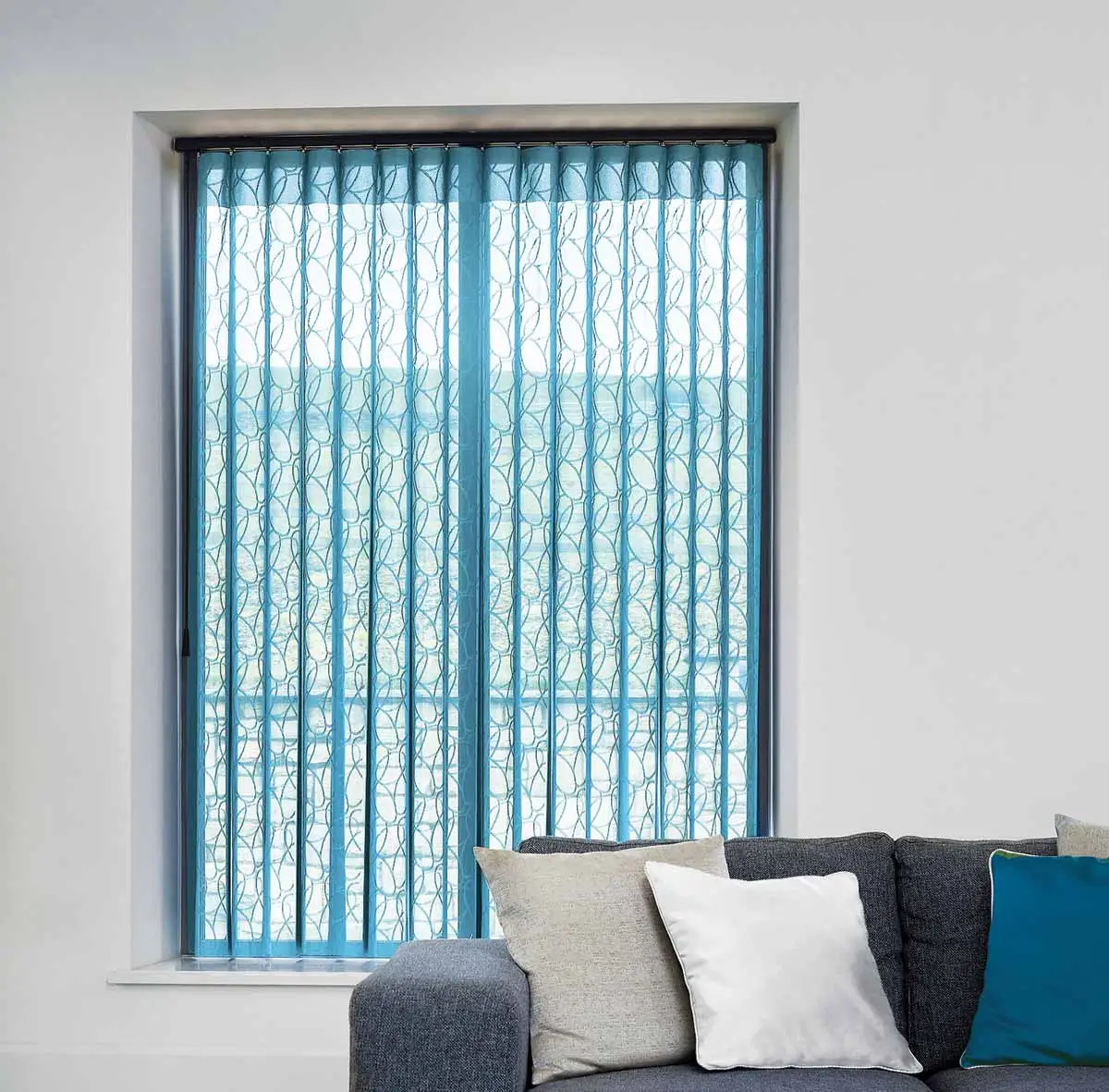 Oval Baby Blue vertex blinds